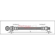 Metzger 4112316 Bremsschlauch für FORD FOCUS DAW DBW DFW DNW