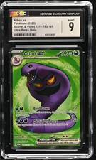 Arbok Ex 185/165 CGC 9 Scarlet & Violet 151 Graded Pokemon Card Slab