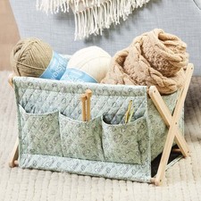 Herrschners  Quilted Fold-Up Yarn Caddy - Petite Paisley Mint