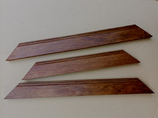 Lot de 3 anciennes baguettes en chêne massif mouluré - fin XIXe S - 52 x 38,5 cm