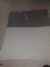 360 Brand Cashmere Large Shawl Wrap Throw Scarf Grey 76  X 33