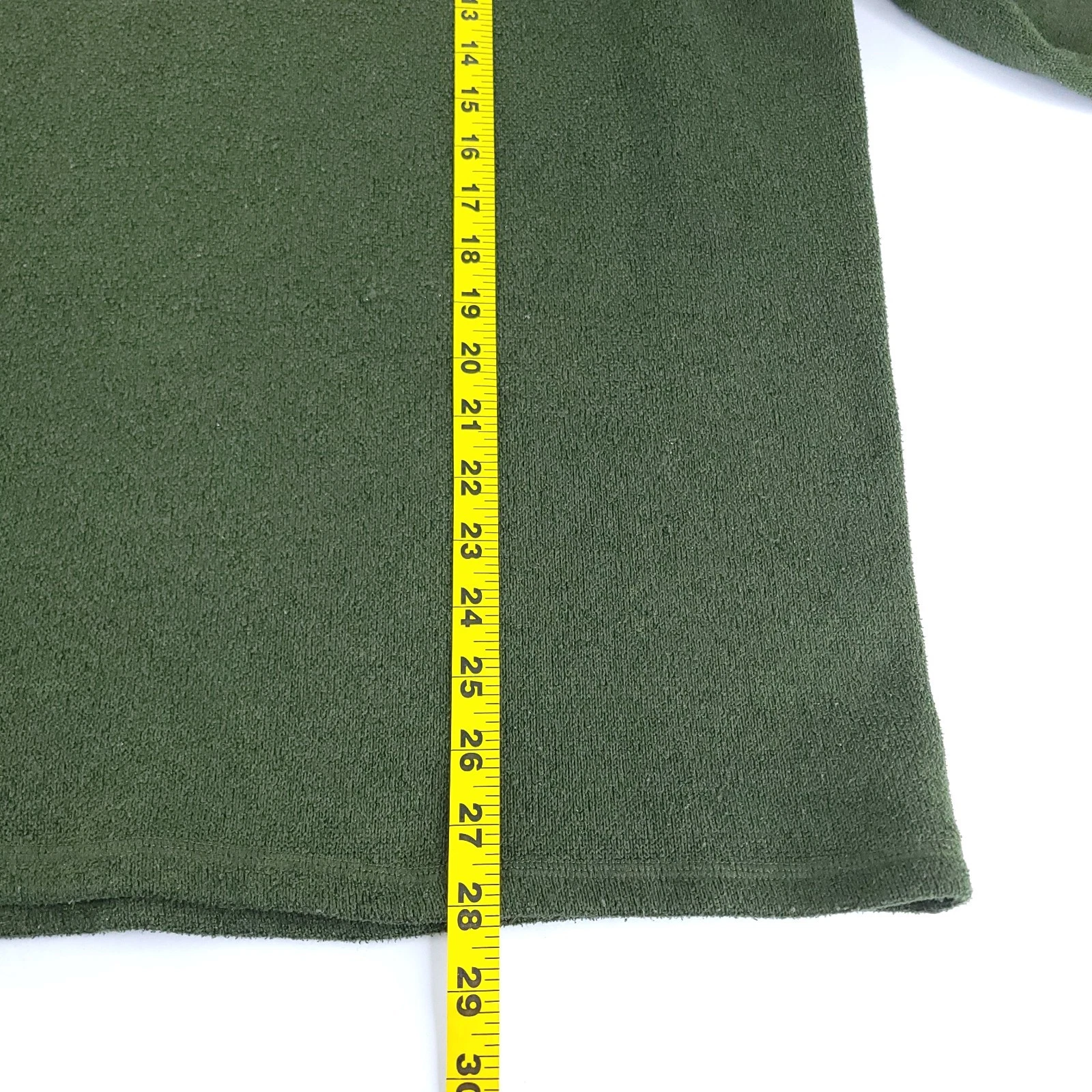 The North Face Fleece Pullover Men XL Green Forest Green Quarter Zip Sweater - product detail image 10