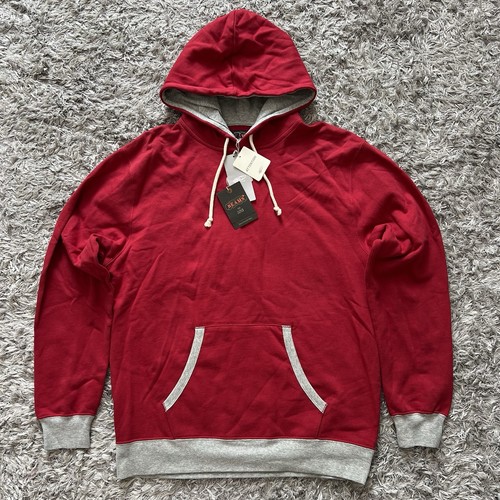 Beams Plus Contrast Rib Hoody Red & Grey Men’s Size L