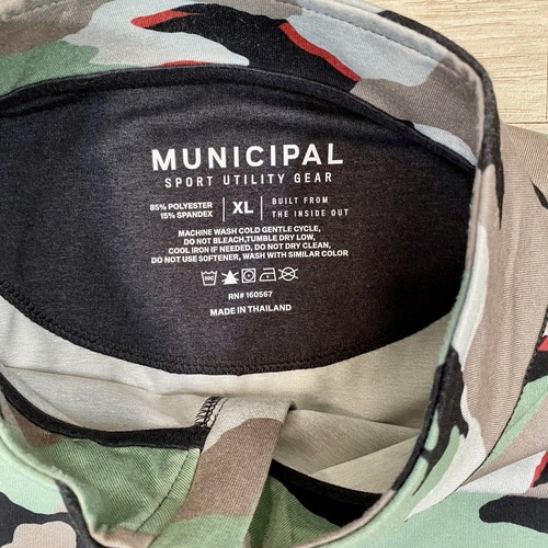 Municipal Pullover Mens XL 1/4 REC Zip Mock Neck Pitaya Pop Camo Shirt Jacket LS - Picture 8 of 8
