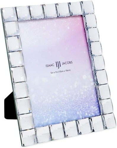 Isaac Jacobs Decorative Sparkling Light Blue Jewel Picture Frame, Photo... - Picture 8 of 37