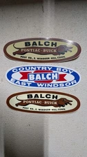 LOT OF (3) BALCH PONTIAC BUICK DACHSHUND DOG & MORE DECALS EAST WINDSOR CT