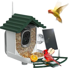Smart Bird Feeder with Camera Solar Powered & AI Bi Rd Identification, 2.4Ghz Wi