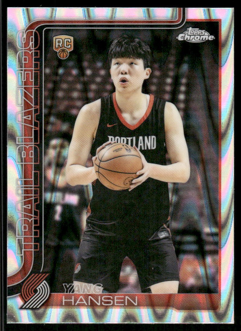 2025-26 Topps Chrome #266 Yang Hansen RayWave Refractor