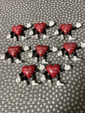 9 Vintage Valentines Heart With Arms Legs Lov...