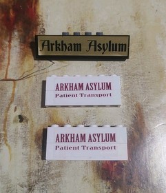 LEGO 2006 D.C Batman I 7785 Arkham Asylum Sticker Brick Lot! Sign Van Ivy ? Logo
