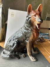 German Shepherd Large Ceramic Figurine Collectible Statue