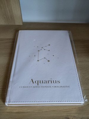 TJM Ltd Aquarius 45721 A5 hellrosa und goldrandiges liniertes Notizbuch - neu