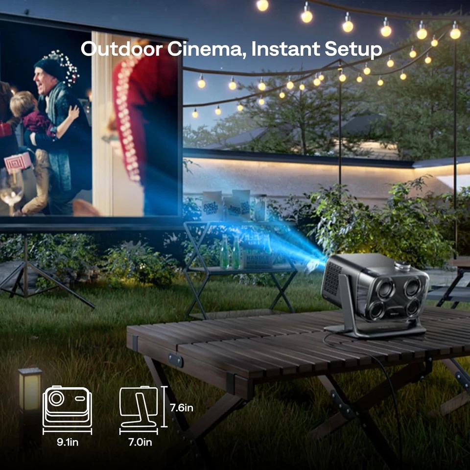 Aurzen BOOM 4K Smart Google TV Movie Projector Netflix Dolby 5G WiFi Bluetooth - Image 4 of 4