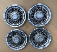 Vtg Set Of 4 1978-1980 Chevrolet Wirespoke Hubcaps Malibu Camaro Monte Carlo