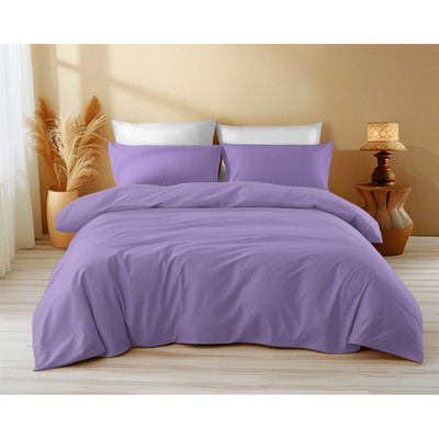 Baumwoll-Bettbezug einfarbig lila - Sleep Time, 100% reine Baumwolle, M