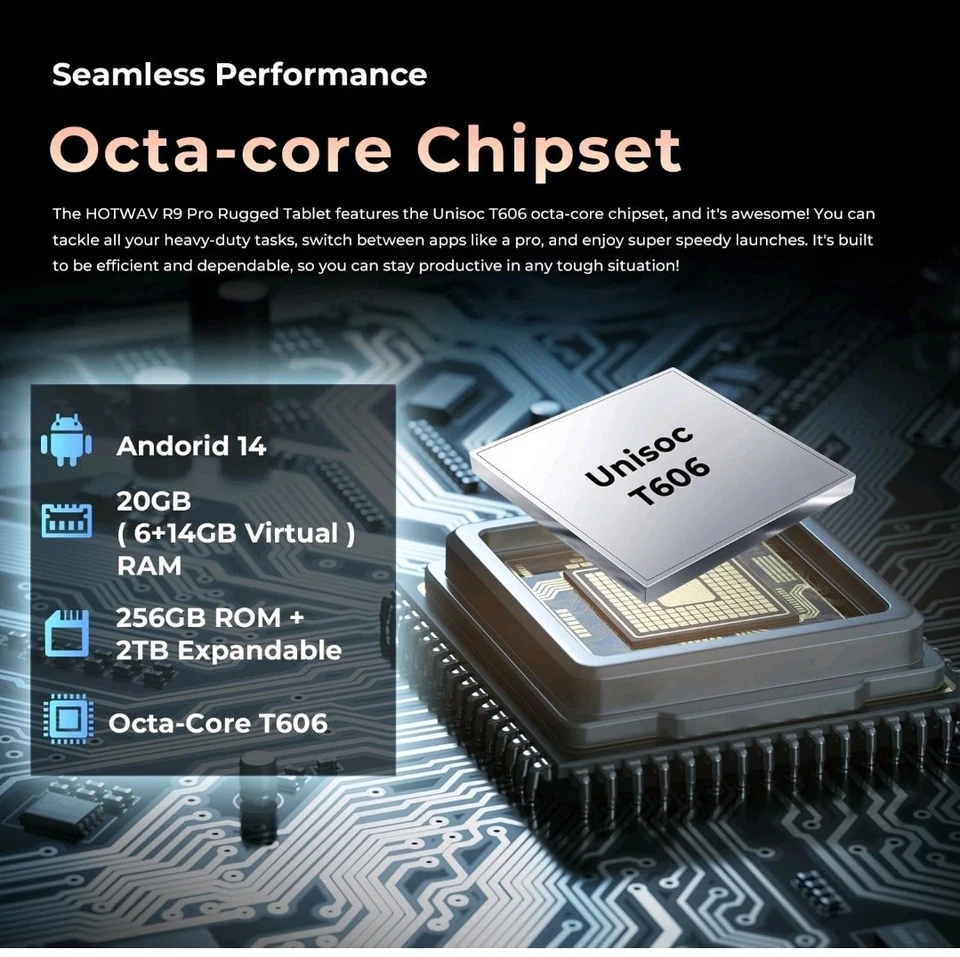 Sealed New HOTWAV Tab R9 Pro Tablet 11" 256GB 6+14GB RAM For T-Mobile, Red - Image 4 of 4