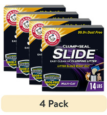 ARM  HAMMER Clump  Seal SLIDE Multi-Cat Clumping Litter, 14 lb, 4-Pack