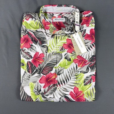 Tommy Bahama Sport Shirt Hibiscus Shores Print 2XLB Multicolor Modal MSRP $138