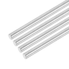 MECCANIXITY 304 Stainless Steel Round Rods, 5mm x 240mm x 240mm, Silver 