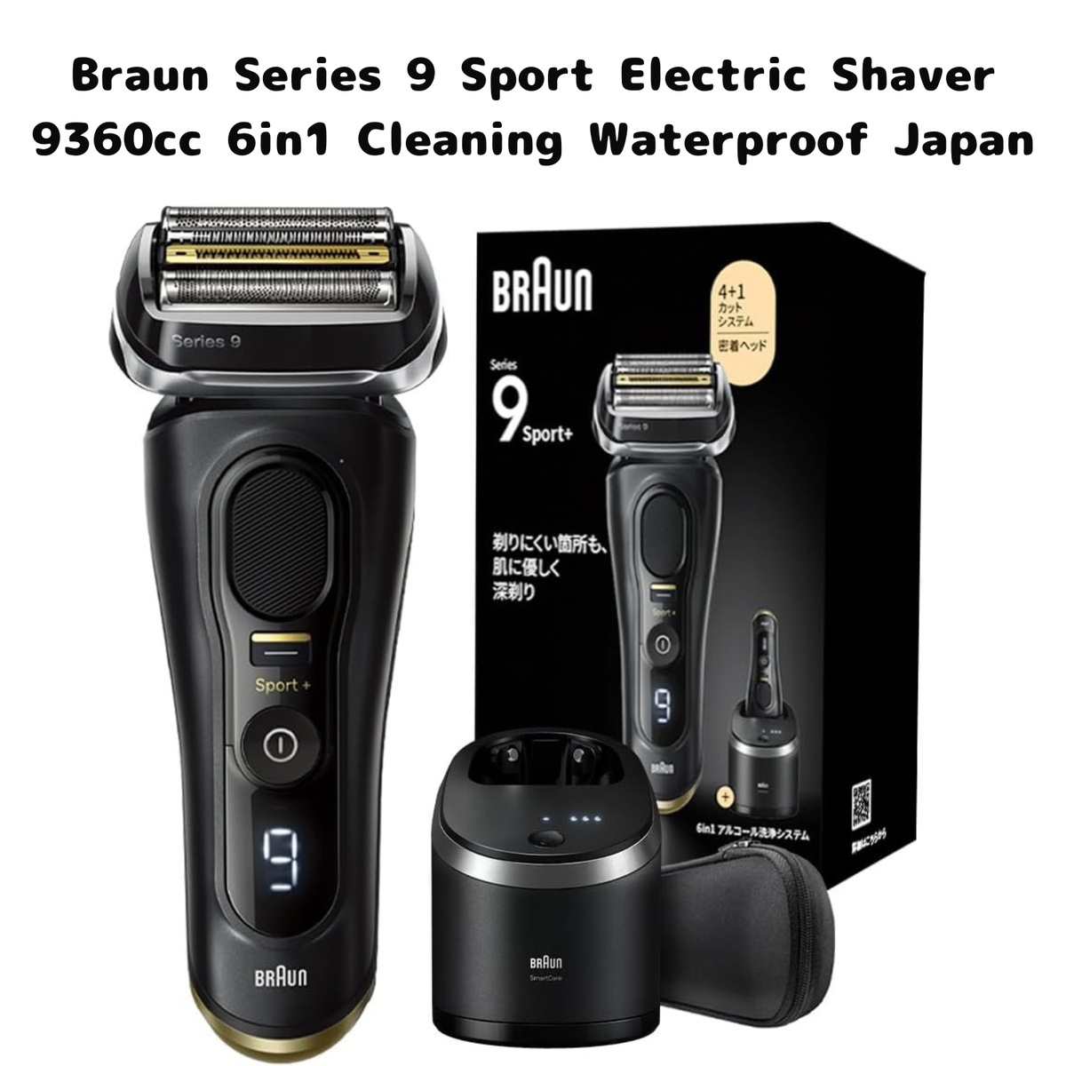 Braun Series 9 Sport Electric Shaver 9360cc 6in1 Cleaning
