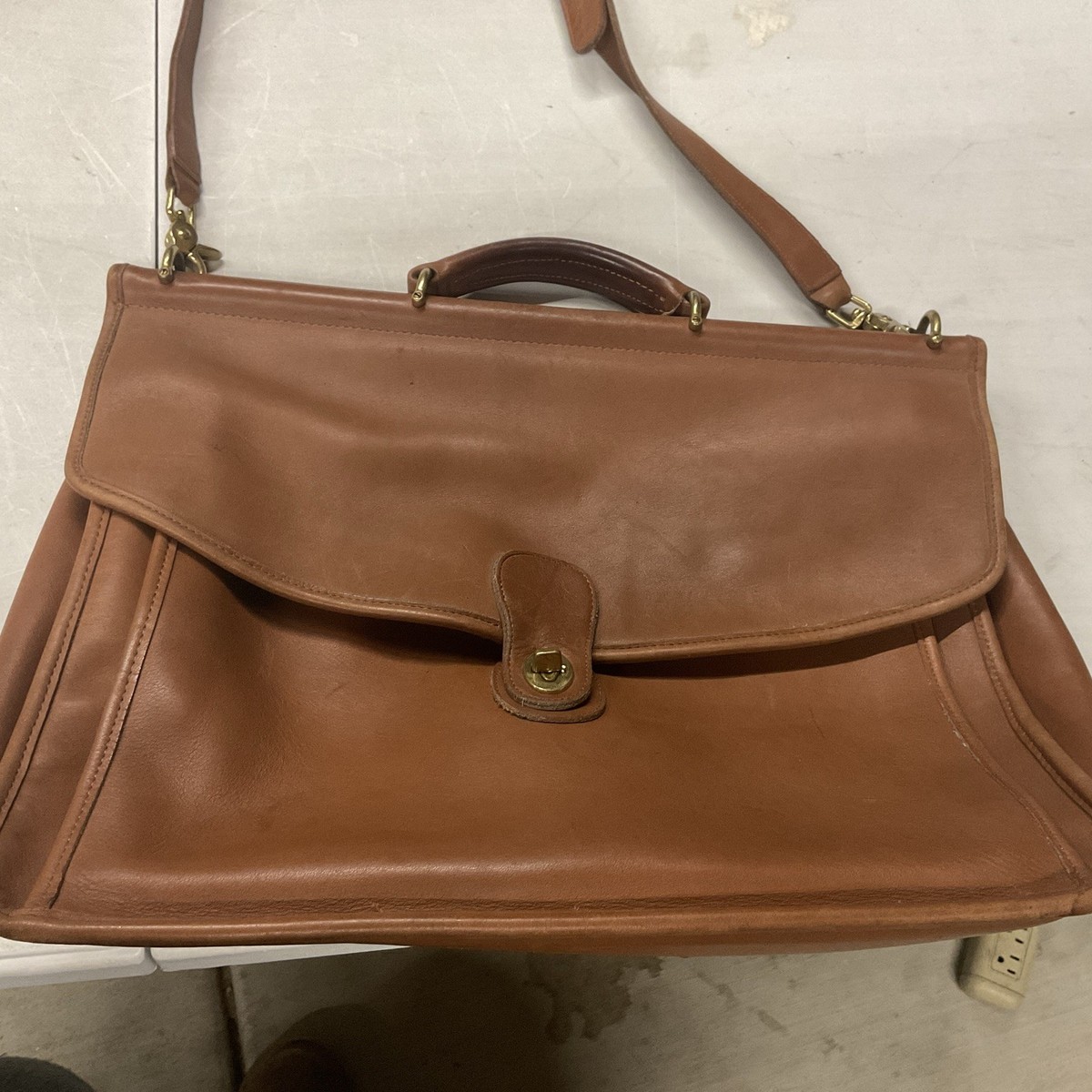 Coach Vintage Butterscotch Metropolitan Briefcase Made in The