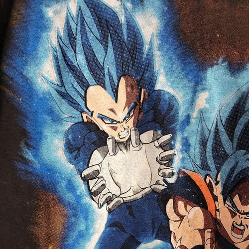 Dragon Ball Z Super Heroes Black Graphic T Shirt Size Adult Medium Double Sided - Picture 2 of 11