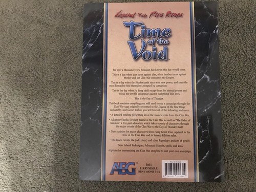AEG: Legend of the Five Rings - Time of the Void - NM FF TSR D20 - Picture 2 of 2