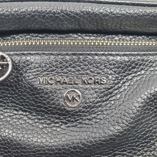 Michael Kors Slater Medium Pebbled Leather Sling Pack Waist Bag Fanny Black EUC - Picture 4 of 18