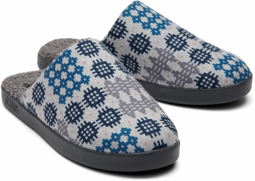 TOMS Uomo Pantofole Harbor Pelliccia Foderata Grigio Frost Scarpe Slipon |  eBay