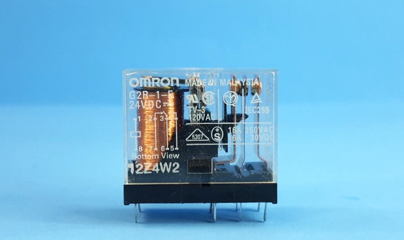 2PCS- Relay, G2R-1-E-24VDC, OMRON, SPDT, Coil:24VDC, 12Z4W2