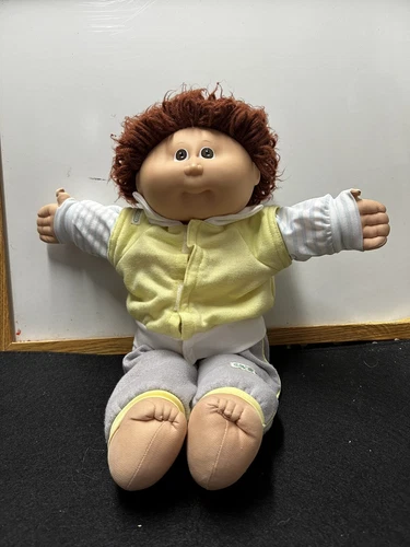 Vtg 80s Cabbage Patch Doll With Track Suit Outfit