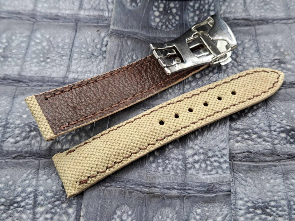 Correa de reloj de lona de 19 mm/16 mm moda militar moda minimalista Foto 3 de 4