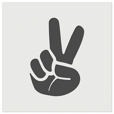 Peace Hand Sign Wall Cookie DIY Craft Reusable Stencil