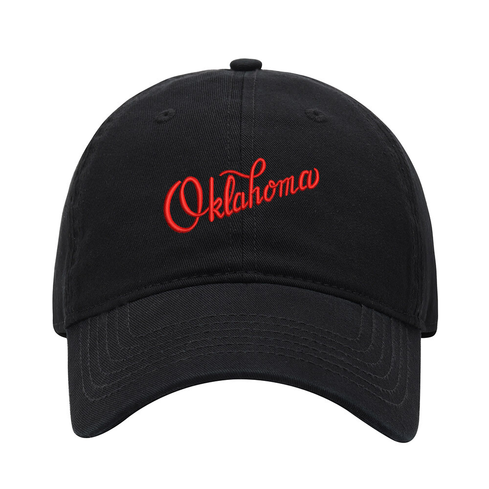 Baseball Cap Men OK Oklahoma Embroidered Washed Cotton Dad Hat Baseball Caps