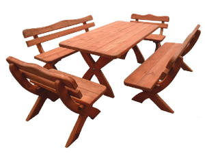 Gartenmobel Gartengarnitur Gartenset Sitzgruppe Handarbeit Massivholz Ebay