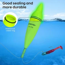 2.2/3.1in 4pcs Plastic Slip Bobbers Fishing Floats And Bobbers LED Float Night
