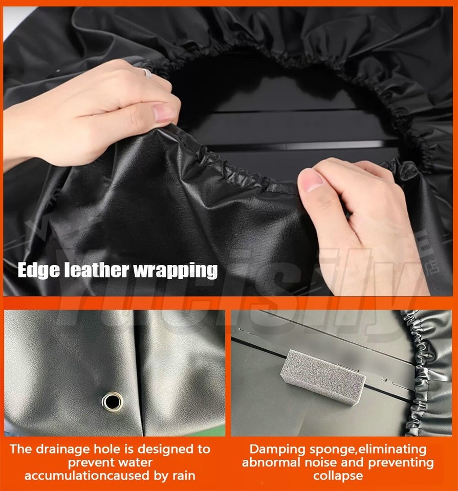 Eiger Grey Spare Tire Wheel Cover for Defender 110 90 130 20202025