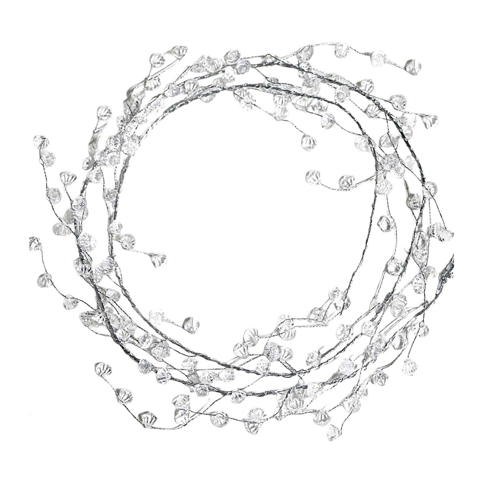 Crystal Diamond Garland Steel Wire Clear Acrylic Crystal Garlands Bead 3.6 Ft