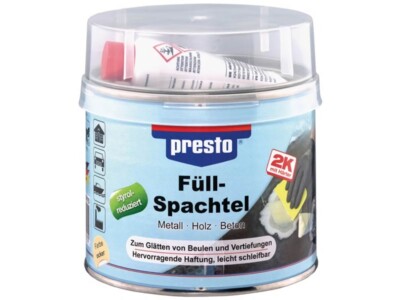 6er PACK(Stk) PRESTO 600115 2K-Füllspachtel prestolith  plastic ocker, Härter ro
