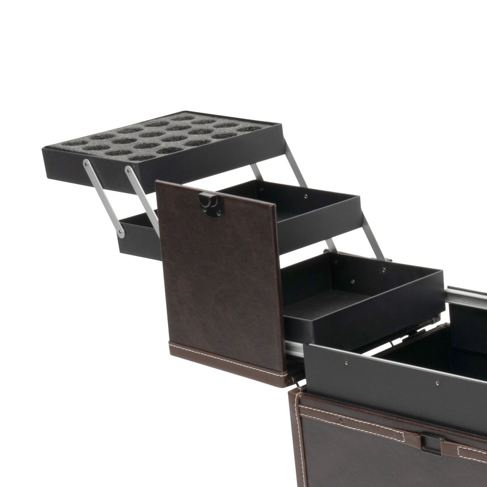 Modern Rolling Makeup Train Case for Artist Salon Trolley Cosmetic