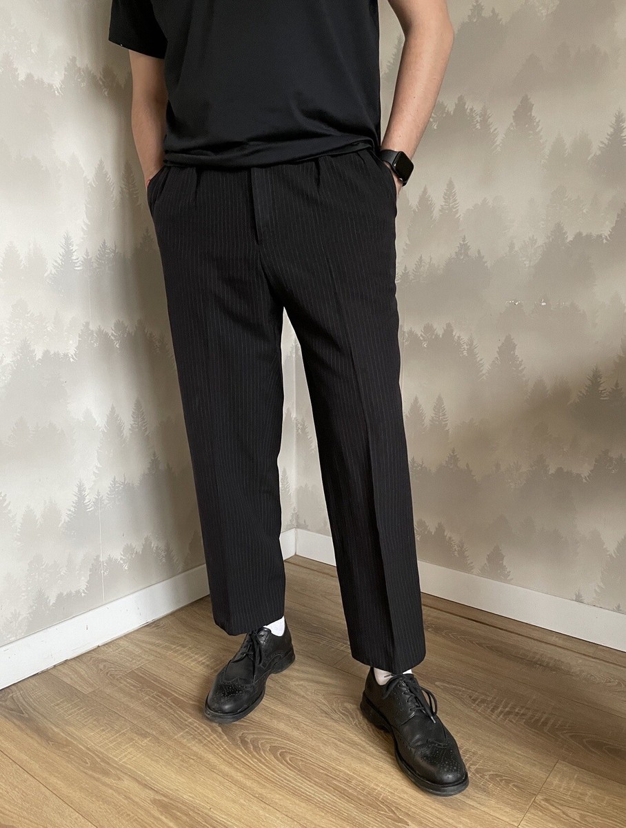 Vintage Christian Dior Monsieur Men`s Wool Striped Pants