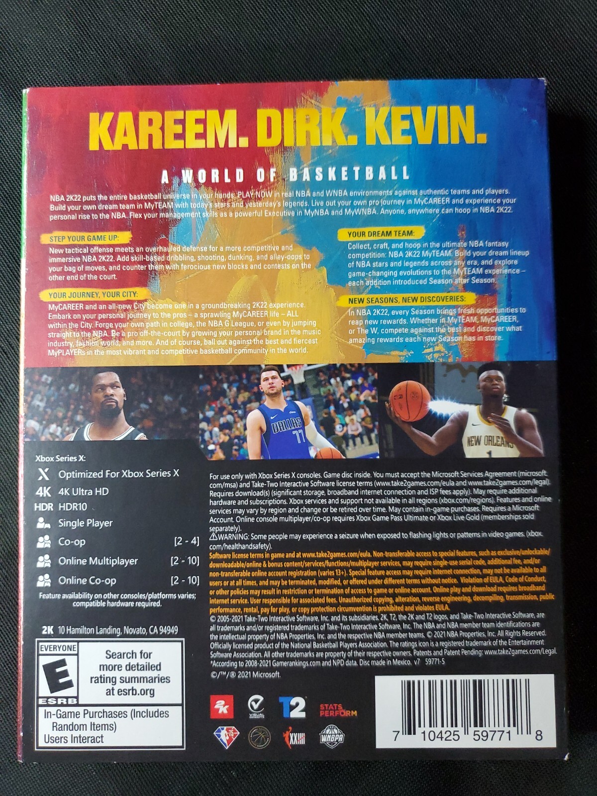NEW NBA 2K22 75th Anniversary Edition Xbox Series X 4K Ultra HD w