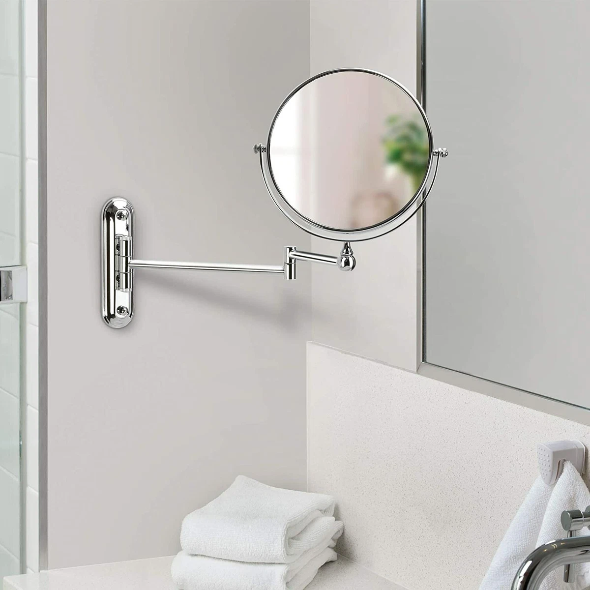 Better Living - 8'' Diameter Valet Wall Mount Magnified Swivel Mirror [Chrome]