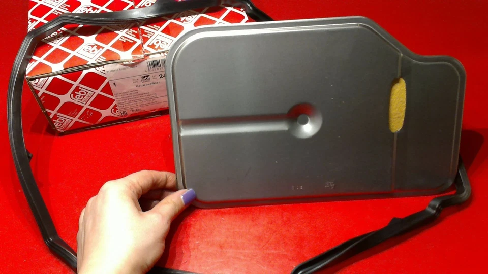 Mercedes Auto Trans Filter Kit (FILTER+GASKET) C CL CLK CLS E GL ML S R SLK FEBI - Image 3 of 4