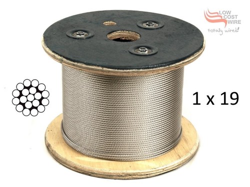 3.2mm 316 Marine Stainless Steel Wire Rope Balustrade Decking Cable 1 x 19 BCA - Picture 36 of 36