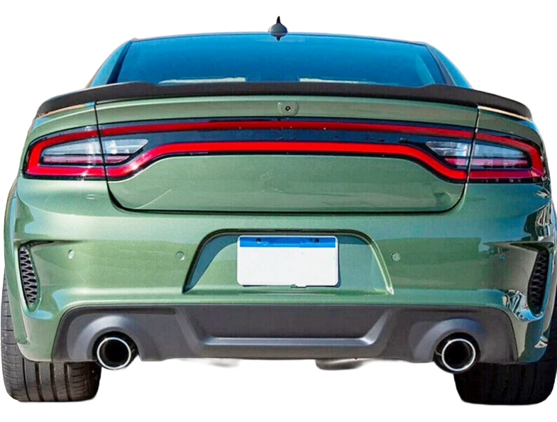 Gloss Black SRT Style Rear Trunk Spoiler Wing Lip Fit 2011-2023 Dodge Charger - Image 2 of 4