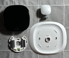 Ecobee Smart Thermostat ECB601 Black/Silver w/Wire Base/Mount Plate/Aux Sensor