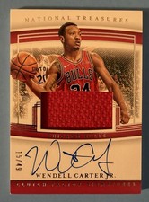 2019-20 Panini National Treasures Wendell Carter Jr. /49 On Card Auto SP Rare