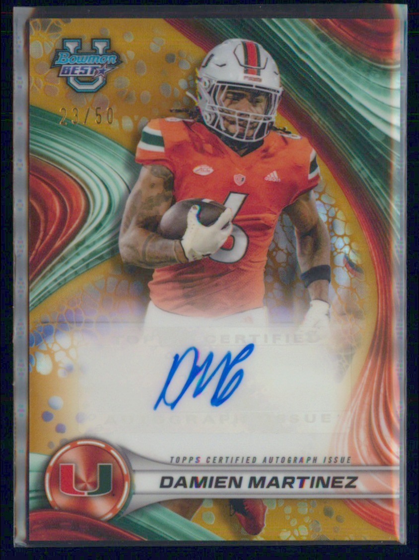 2024 Bowman U Best Damien Martinez /50 Auto Best of 2024 Autographs Gold Miami