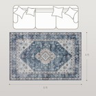 4x6 Area Rug, Vintage Machine Washable Rug for Living Room, Blue — photo 3